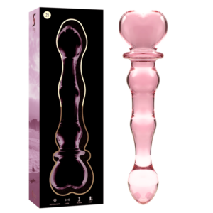 MODEL 21 DILDO BOROSILICATE GLASS PINK 20.5 CM -O- 3.5 CM