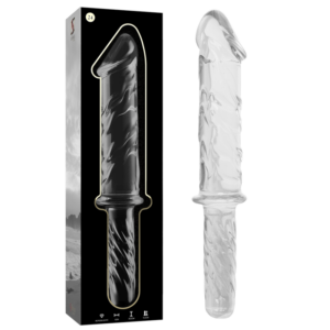 MODEL 24 DILDO BOROSILICATE GLASS CLEAR 28.5 CM -O- 5 CM