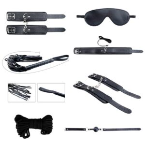 SECRET DESIRES KIT 7 PIECES BDSM BLACK