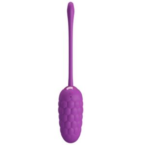 VIBRATING EGG WITH PURPLE RECHARGEABLE MARINE TEXTURE