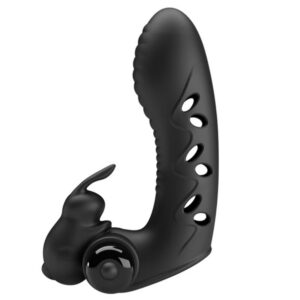 VANCE BLACK RABBIT VIBRATOR FINGER COVER
