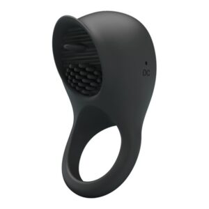 VIBRATING PENIS RING WITH BLACK TONGUE
