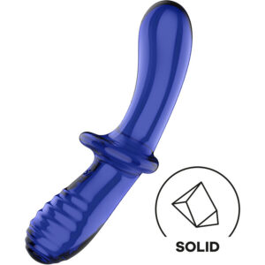DOUBLE CRYSTAL DILDO BLUE