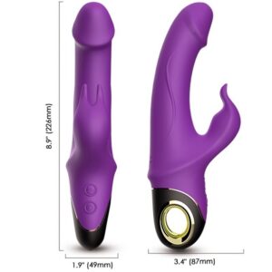METEROR DILDO VIBRATOR RABBIT PURPLE