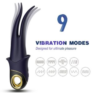 SHADOW VIBRATOR DOUBLE-HEAD TEASING BLUE