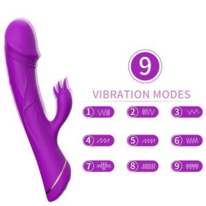 DILDO VIBRATOR RABBIT SILICONE PURPLE