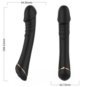 DILDO VIBRATOR SILICONE BLACK
