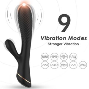 VIBRATOR RABBIT SILICONE BLACK