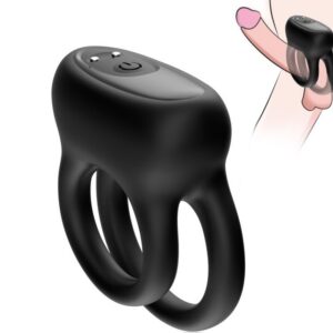 DOUBLE RING VIBRATOR BLACK