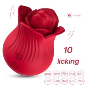 ROSE VIBRATOR & STIMULATOR RED