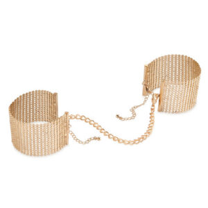 DÉSIR MÉTALLIQUE GOLDEN METAL MESH HANDCUFFS