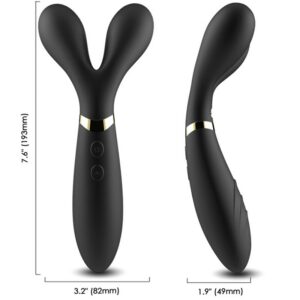Y-WAND MASSAGER & VIBRATOR DOUBLE HEAD BLACK