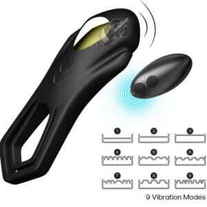 ROADSTER VIBRATOR DOUBLE RING REMOTE CONTROL BLACK