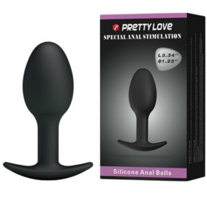 SILICONE ANAL PLUG 6.5 CM BLACK
