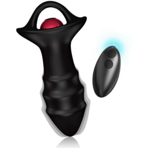 KYLIN FINGER VIBRATOR & ANAL PLUG REMOTE CONTROL BLACK