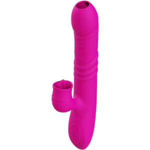FANNY MULTIFUNCTION DOUBLE TONGUE VIBRATOR FUCHSIA HEAT EFFECT