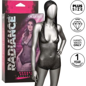 RADIANCE HOODED DEEP V BODYSUIT PLUS SIZE