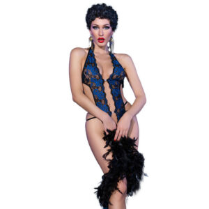 CR 4479 BODYSUIT CROTCHLESS BLUE S/M