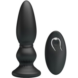 POWERFUL VIBRATOR REMOTE CONTROL ANAL PLUG BLACK