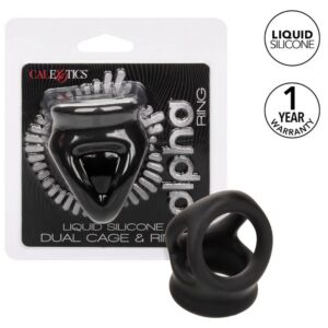 ALPHA DUAL CAGE RING BLACK