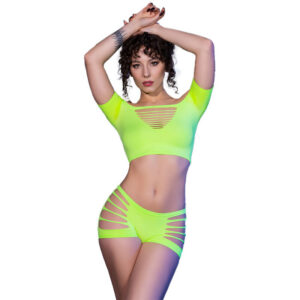 CR 4433 TOP & SHORTS GREEN S/M