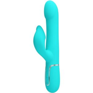 RABBIT VIBRATOR PEARLS AQUA GREEN