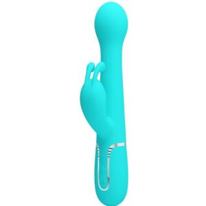 DEJON RABBIT VIBRATOR 3 IN 1 MULTIFUNCTION AQUA GREEN