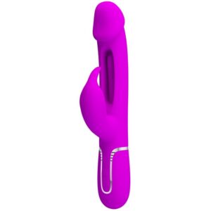 KAMPAS RABBIT 3 IN 1 MULTIFUNCTION VIBRATOR WITH TONGUE FUCHSIA