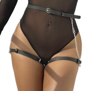 LEATHER BELT HARNESS BLACK ONE SIZE