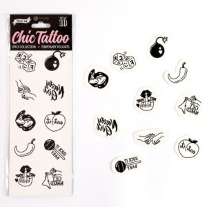 SET OF 10 SPICY COLLECTION TEMPORARY TATTOOS
