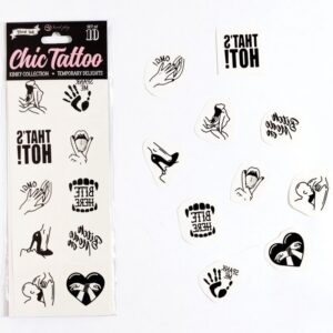 SET OF 10 TEMPORARY TATTOOS KINKY COLLECTION