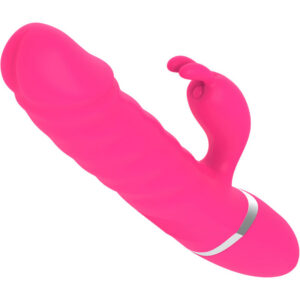 NASTY FUCHSIA RABBIT VIBRATOR DILDO