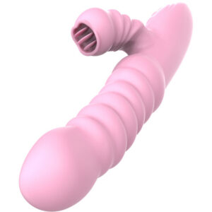 VIBRATOR MULTIFUNCTION WITH STIMULATING TONGUE HEAT EFFECT PINK