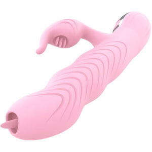 MARCIA VIBRATOR & THRUSTING DOUBLE TONGUE HEAT EFFECT PINK
