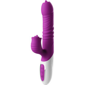 DOUBLE TONGUE VIBRATOR & THRUSTING VIOLET HEAT EFFECT