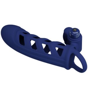 ALTAF VIBRATOR RING WITH SILICONE SHEATH BLUE