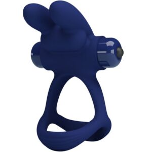 FRANCISCO DOUBLE VIBRATING RING RABBIT BLUE