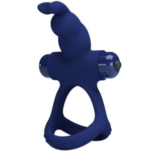 LUCHITO DOUBLE VIBRATING RING RABBIT BLUE