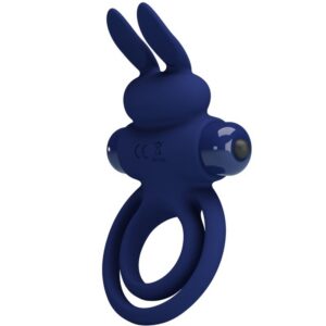 DAREY DOUBLE VIBRATING RING RABBIT BLUE