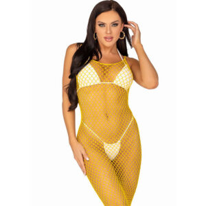 LONG NET DRESS YELLOW ONE SIZE