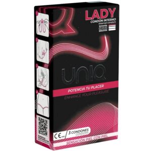 LADY CONDOM LATEX FREE FEMALE CONDOMS WITH GARTER BELT 3 UNITS