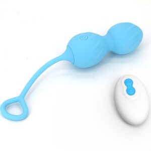 BLOSSOMS VAGINAL DUMBBELL VIBRATION REMOTE CONTROL 10 VIBRATIONS BLUE
