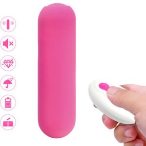SPLASH JOIE VIBRATOR BULLET SILICONE REMOTE CONTROL 10 VIBRATIONS 75 X 19 CM PINK