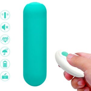 SPLASH JOIE VIBRATOR BULLET SILICONE REMOTE CONTROL 10 VIBRATIONS 75 X 19 CM GREEN