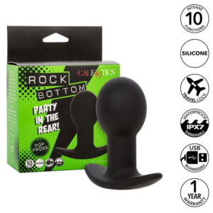 ROCK BOTTOM ANAL PLUG 10 VIBRATIONS SILICONE BLACK