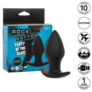 ROCK BOTTOM PERFECT ANAL PLUG 10 VIBRATIONS SILICONE BLACK