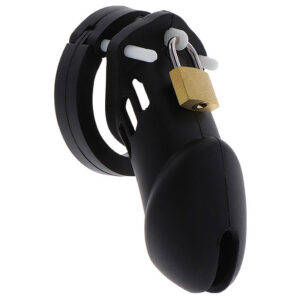 EXTREME CHASTITY COCK CAGE SILICONE SIZE L BLACK