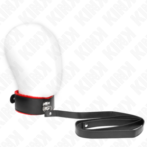 NECKLACE WITH BELT 116 CM WITH RED LEATHER STRAP ADJUSTABLE 40-48 CM X 6 CM