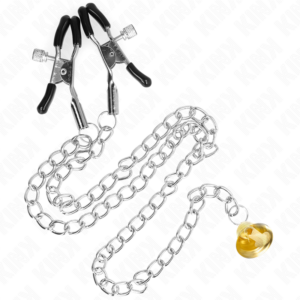 CHAIN NIPPLE CLAMPS WITH HORN PENDANT 30 CM