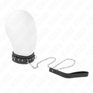 PVC LEATHER NECKLACE WITH BELT 105 CM RHINESTONE RIVET 41.5 X 4 CM